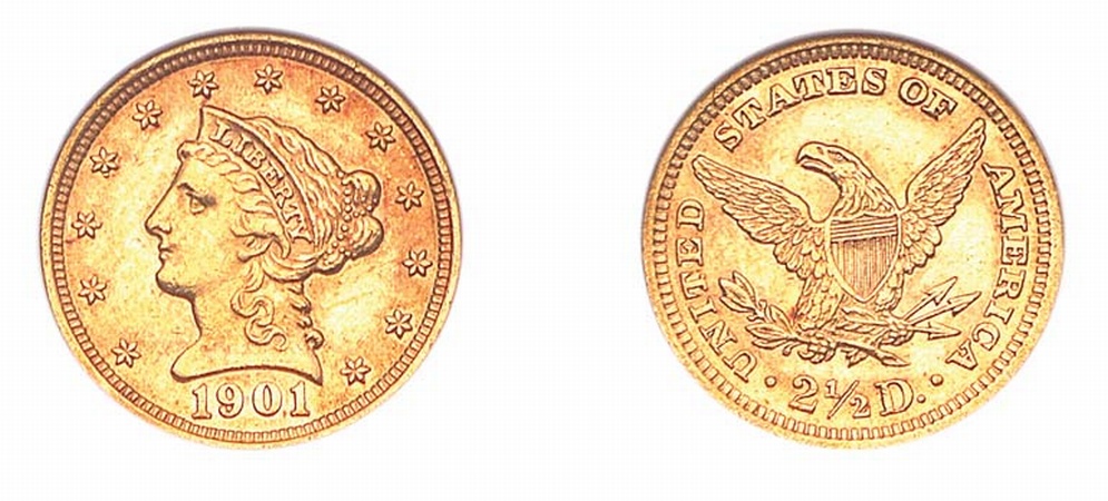 Lot image - 1901 $2 1/2 Liberty Head