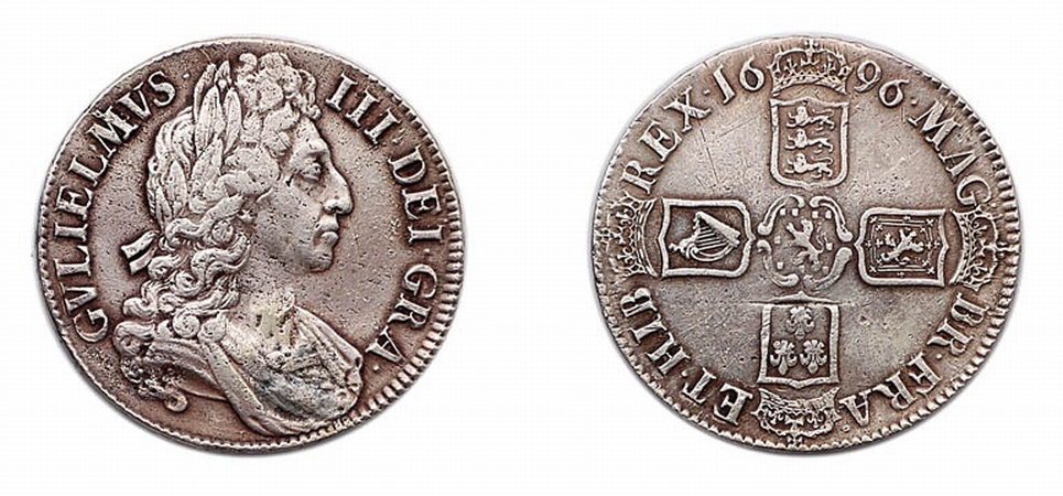 Lot image - 1696 William III Crown, S. 3472, KM. # 486