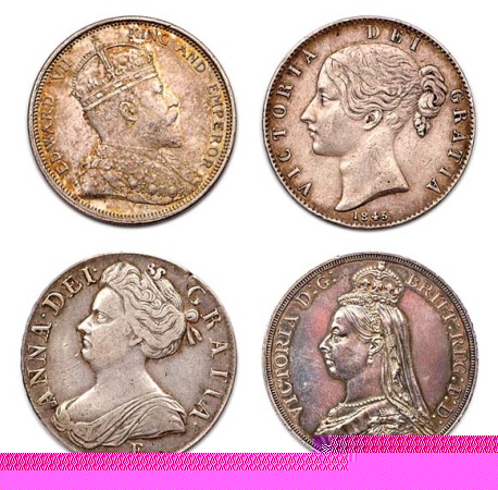 Lot image - Seven Crowns, 1708 to 1937