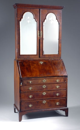Lot image - George I Walnut Bureau Bookcase