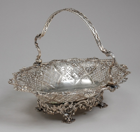 Lot image - George III Silver Cake Basket