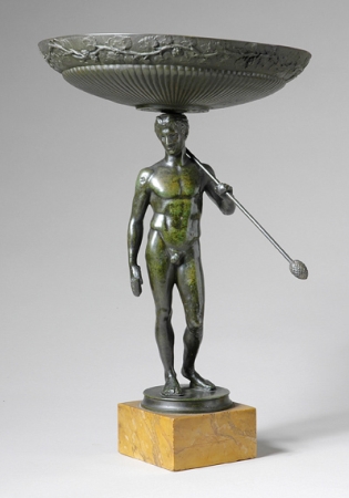 Lot image - Italian Bronze Figural Tazza