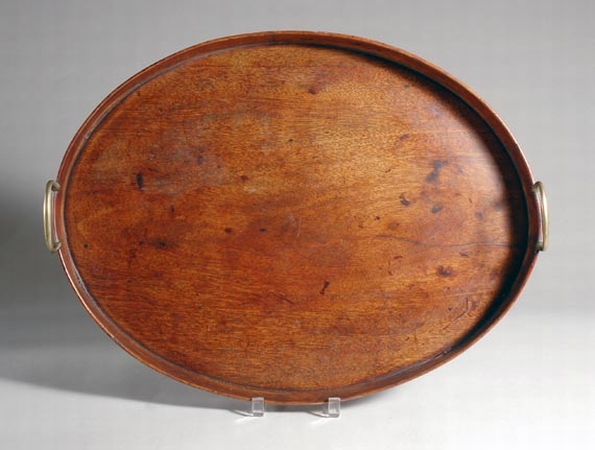 Lot image - Late George III Mahogany Two-Handled Tray