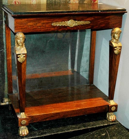 Lot image - Empire Parcel Gilt and Mahogany Console