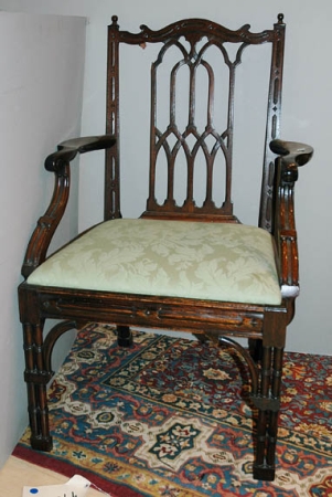 Lot image - George III Mahogany Library Chair