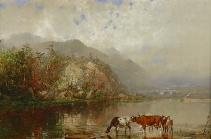 Lot image - William Louis Sonntag 1822-1900 Mount Hayes, New Hampshire, 1881