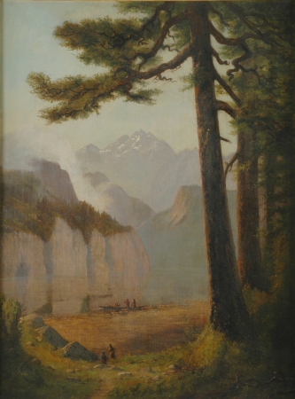 Lot image - Cleveland Salter Rockwell 1837-1907 Northwest Coast Indians and the Giant Firs, 1878