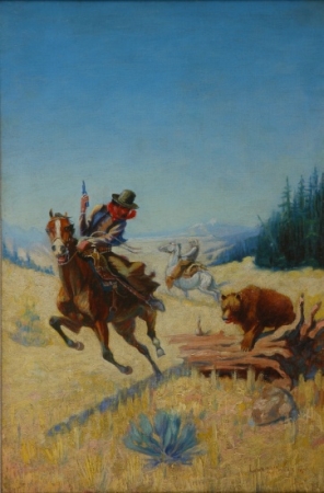 Lot image - Lone Wolf 1882-1970 The Grizzlys Charge, 1915