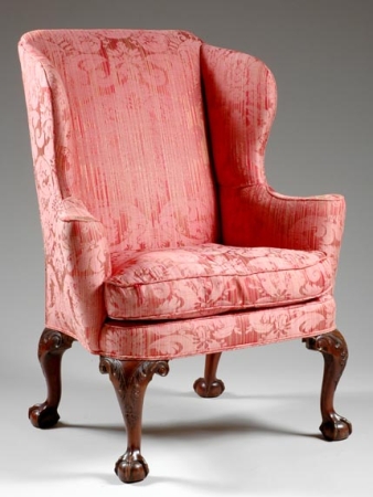 Lot image - George II Walnut Wing Chair