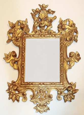 Lot image - Italian Baroque Gilt-Wood Mirror