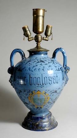 Lot image - Italian Maiolica Double-Handled Vase
