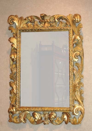 Lot image - Continental Baroque Gilt-Wood Mirror