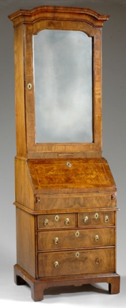 Lot image - George II Walnut Bureau Bookcase