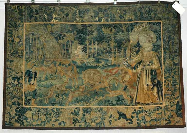 Lot image - Belgian Tapestry Fragment