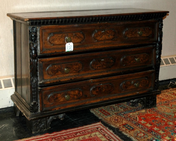 Lot image - Italian Baroque Walnut Commode
