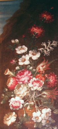 Lot image - Italian School 18th Century Floral Still Lifes: Two
