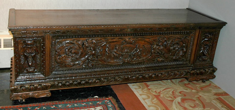 Lot image - Italian Renaissance Walnut Cassone