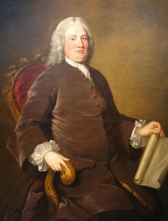 Lot image - Circle of Jean-Baptiste van Loo Portrait of a Gentleman Holding a Scroll