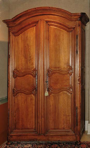 Lot image - Provincial Louis XV Walnut Armoire