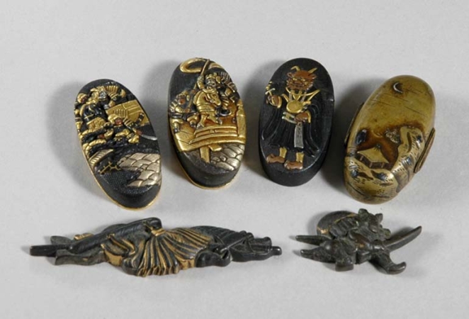 Lot image - Group of Japanese Sword Fittings