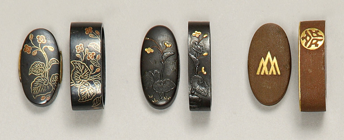 Lot image - Three Japanese Fuchi-Kashira