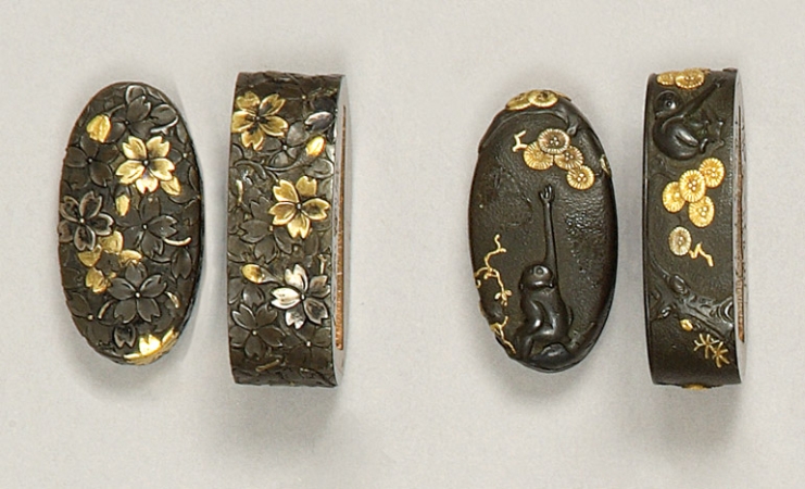 Lot image - Two Japanese Fuchi-Kashira