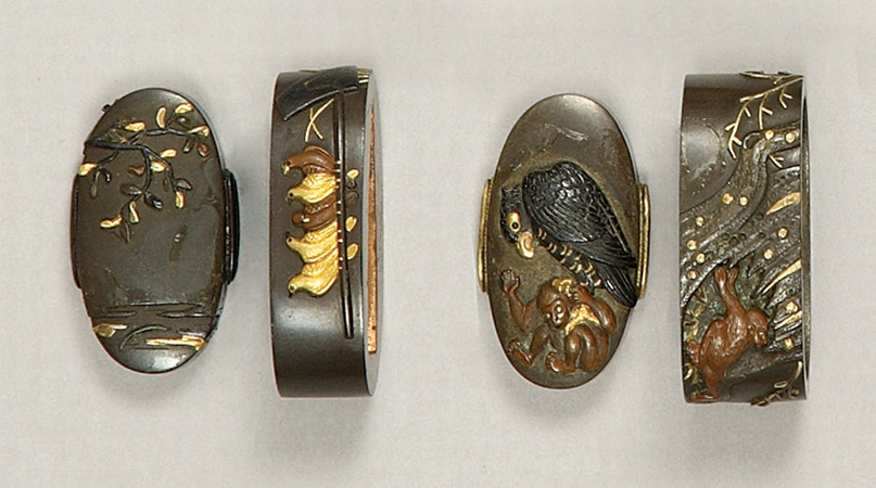 Lot image - Two Japanese Fuchi-Kashira