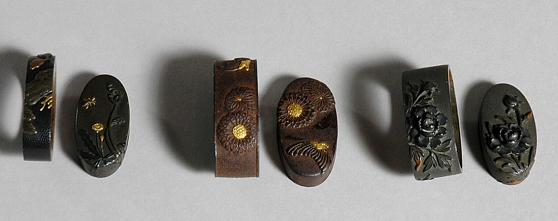 Lot image - Two Japanese Fuchi-Kashira