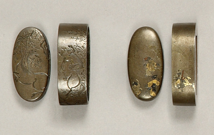 Lot image - Two Japanese Fuchi-Kashira