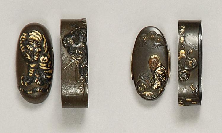 Lot image - Two Japanese Fuchi-Kashira