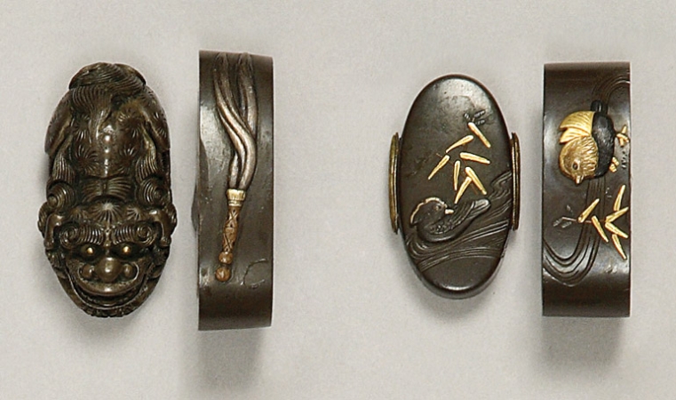 Lot image - Two Japanese Fuchi-Kashira