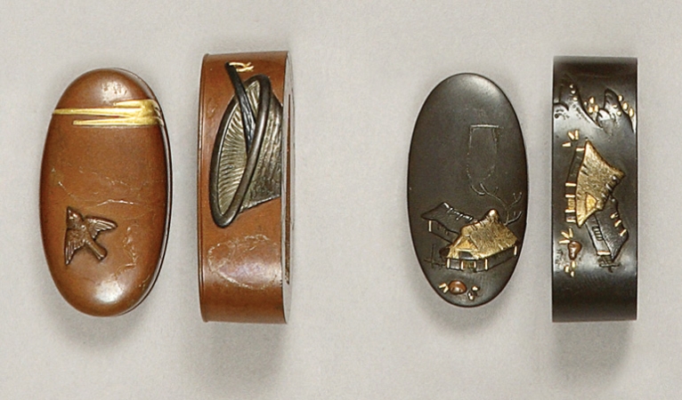 Lot image - Two Japanese Fuchi-Kashira
