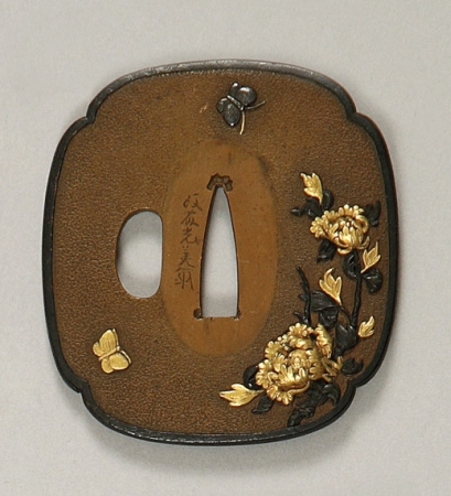 Lot image - Japanese Red Bronze Tsuba