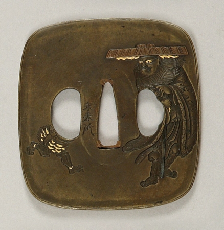 Lot image - Japanese Sentoku Bronze Tsuba
