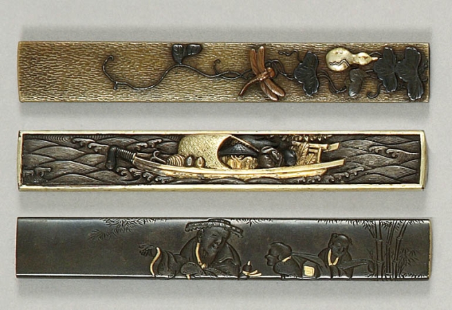Lot image - Three Japanese Kozuka