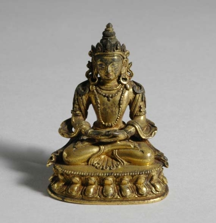 Lot image - Gilt-Bronze Figure of a Bodhisattva