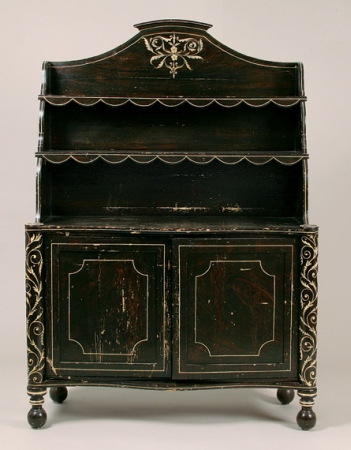 Lot image - Regency Style Painted Etagere