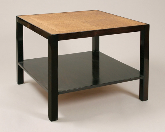 Lot image - Ebonized and Cork Side Table