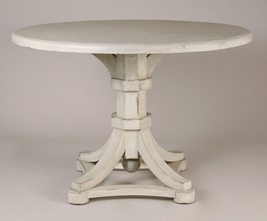 Lot image - Regency Style Pale Gray Painted Center Table
