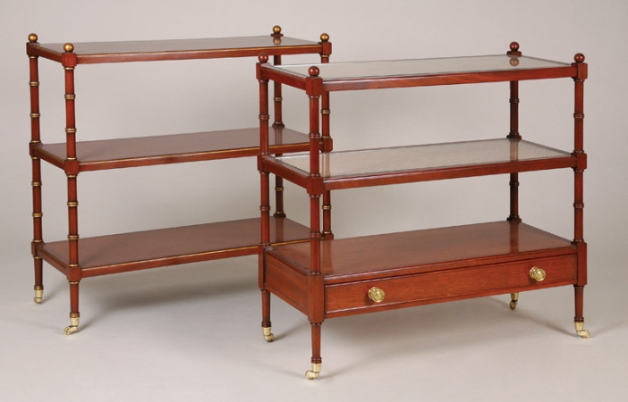 Lot image - Regency Style Mahogany and Parcel Gilt Three-Tier Etagere