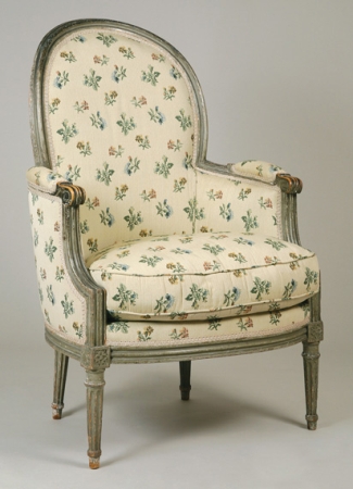 Lot image - Louis XVI Gray Painted Bergere