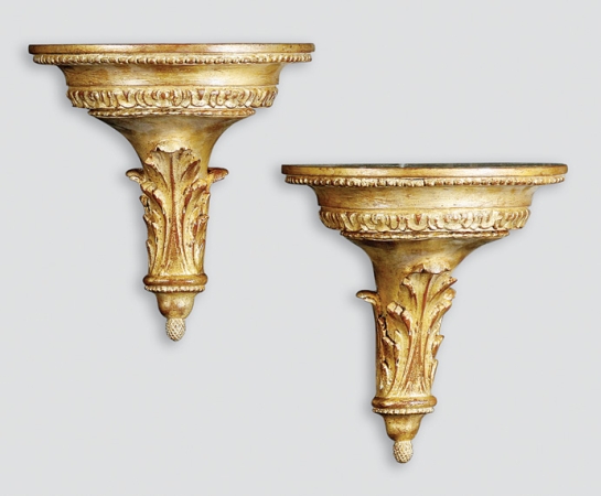 Lot image - Pair of George III Style Gilt-Wood Brackets