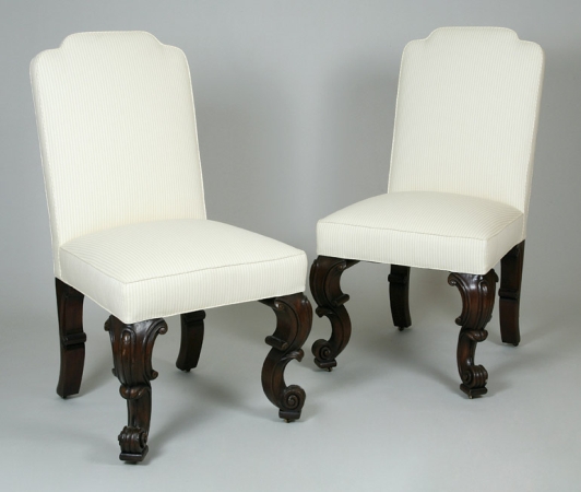 Lot image - Pair of Victorian Carved Mahogany Side Chairs
