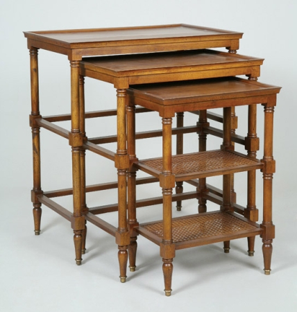 Lot image - Nest of Three Bleached Mahogany Tables