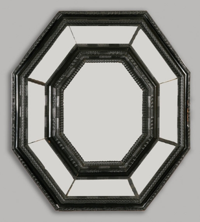Lot image - Flemish Baroque Style Ebonized Mirror