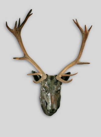 Lot image - Painted Tin Elk with Antlers