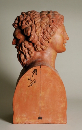 Lot image - Faux Terra Cotta Plastic Double-Sided Bust