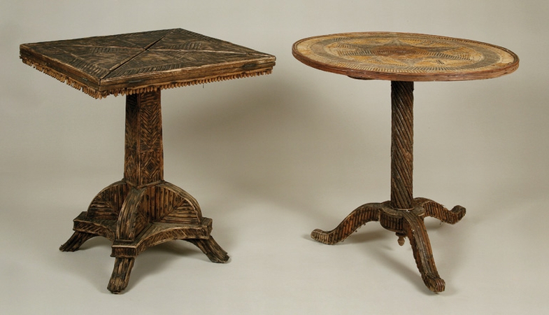 Lot image - Two Adirondack Style Twig Side Tables