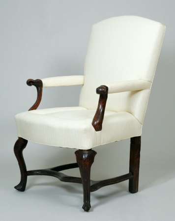 Lot image - Italian Rococo Style Walnut Armchair