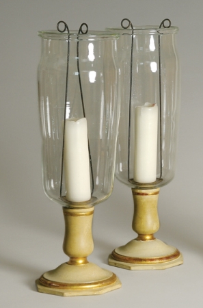 Lot image - Pair of Painted and Parcel Gilt Photophores